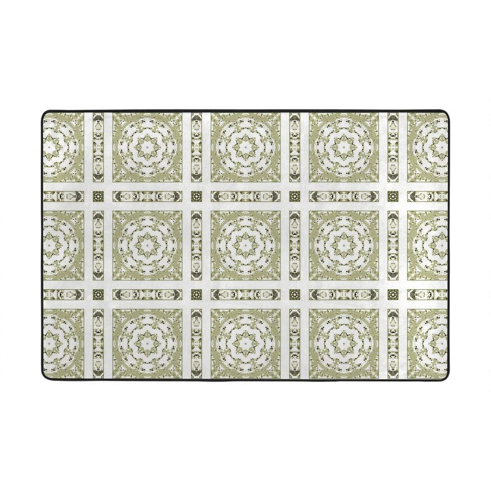 Grand tapis de sol antidérapant en textile coloré pour la maison