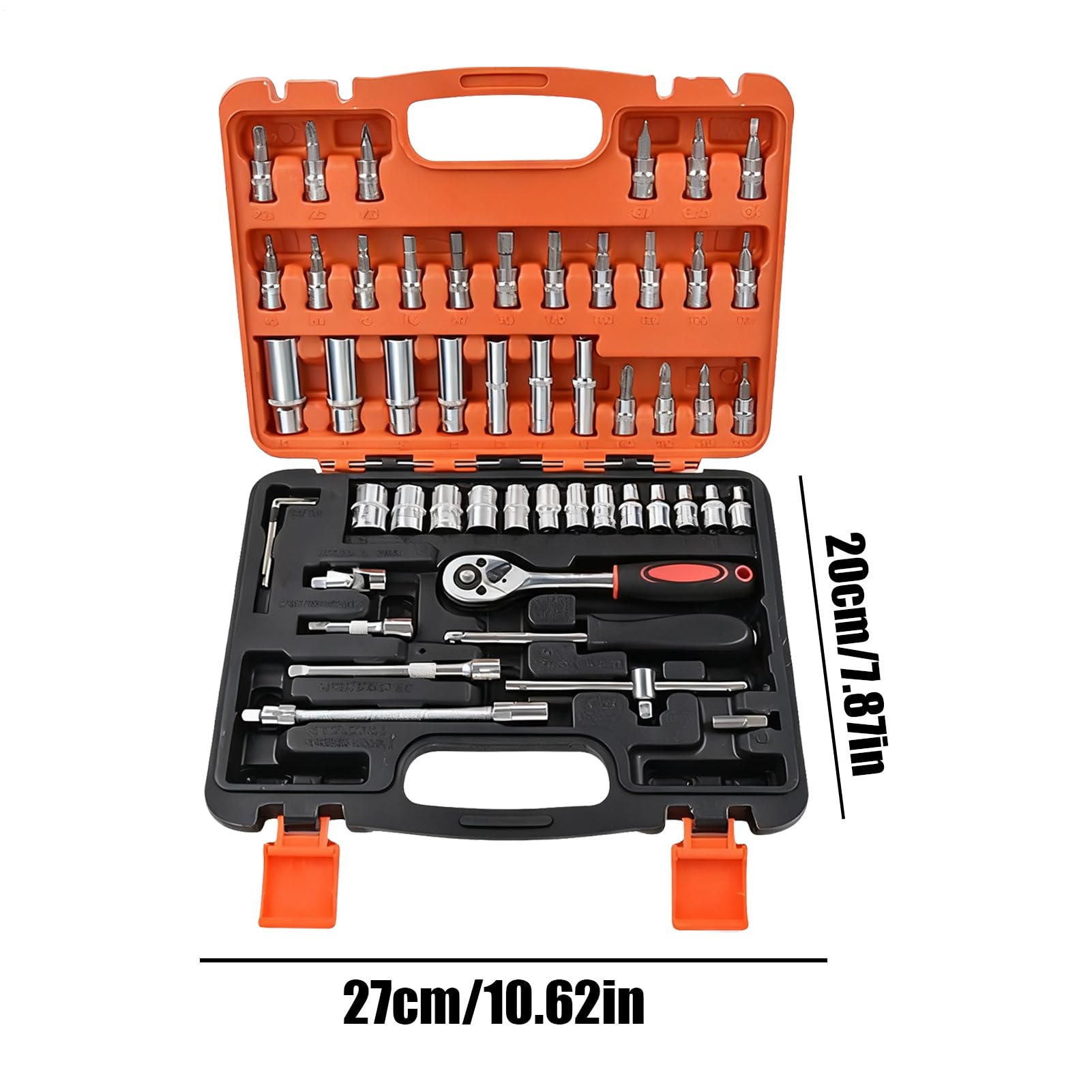 Set Di Chiavi A Con Scatola Di Immagazzinamento 53 Pezzi Utensile In | Chiave A Cricchetto Per Manutenzione Domestica Per Impianti Idraulici E Attrezzature Meccaniche