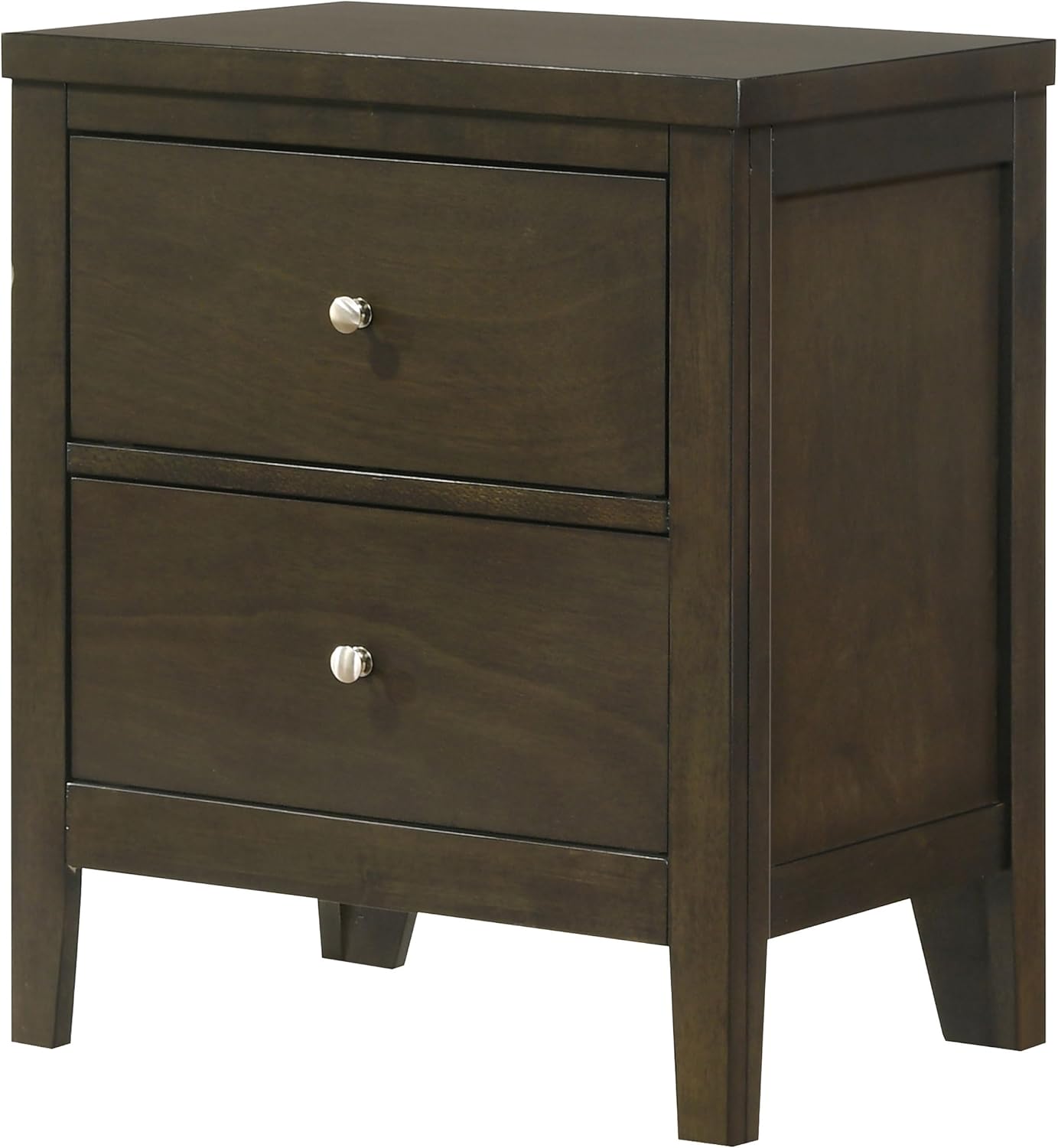 Coaster Home Furnishings Wilkes Transitional Wood 2-Drawer Bedroom Nightstand Bedside Table Organizer Unit Dark Cocoa 224422