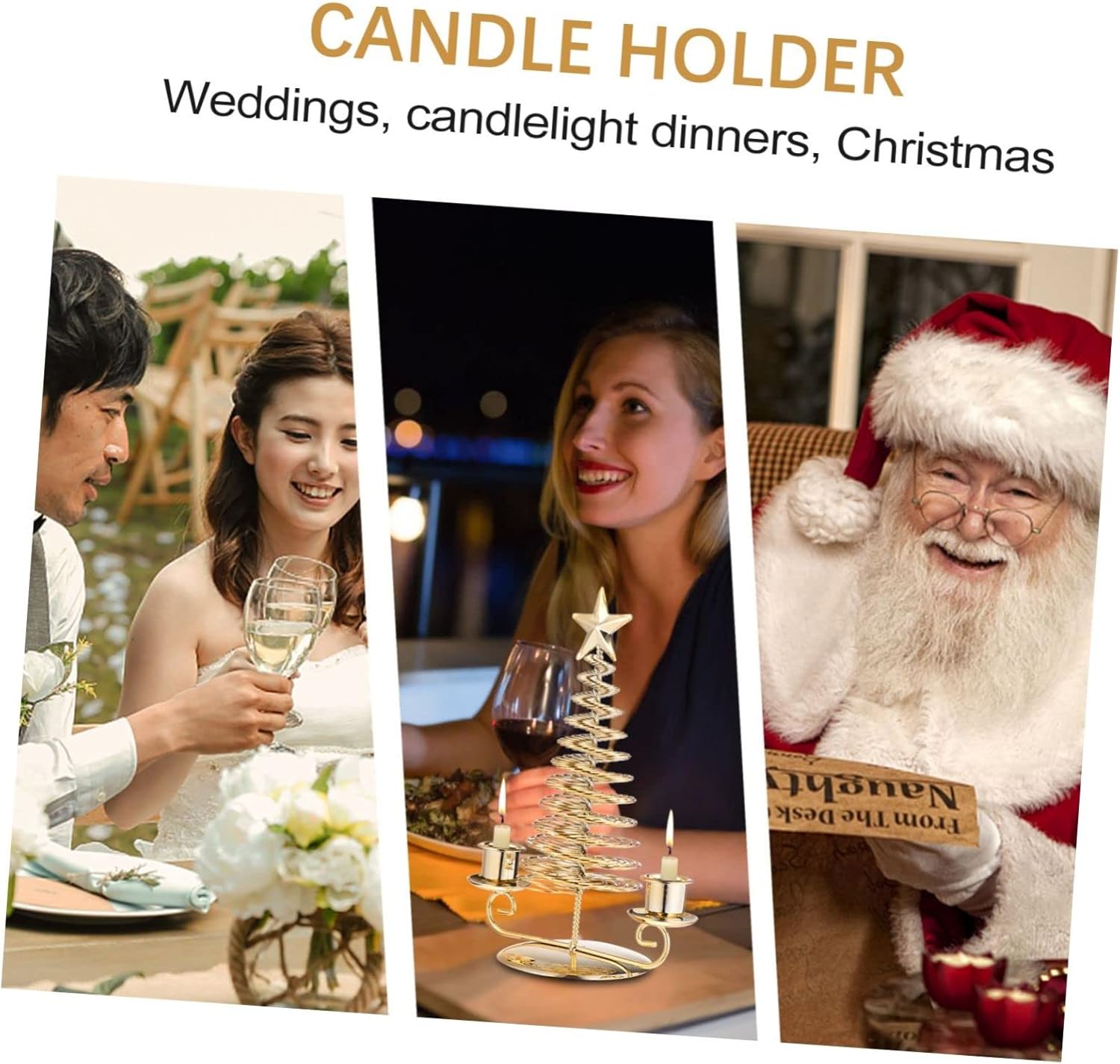 Christmas Tree Candle Holder Double Head Art Stand for Creative Desktop Adornment Elegant Design for Holiday Decor for Christmas and Special Occasions