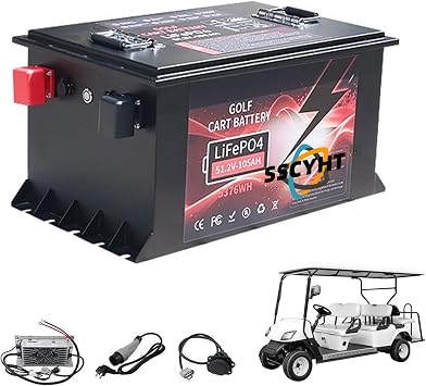 72V 48V 105AH 150AH 210AH Lithium Battery 51.2V LiFePO4 Golf Cart Battery Built-in BMS Perfect for Golf Carts Lawn Mower ATV RV