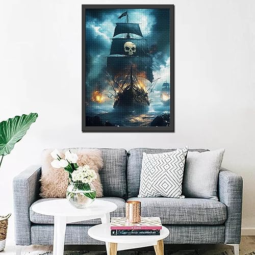 Miniatura 3 de Pirate Ship - Rompecabezas de 1000 piezas para adultos, veleros, rompecabezas para desafiante juego de actividades familiares, rompecabezas de arte