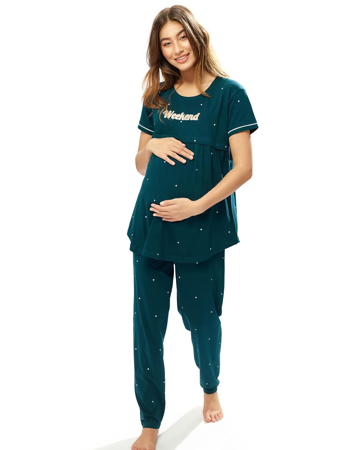 LOTIK Women's Cotton Night Suit Set