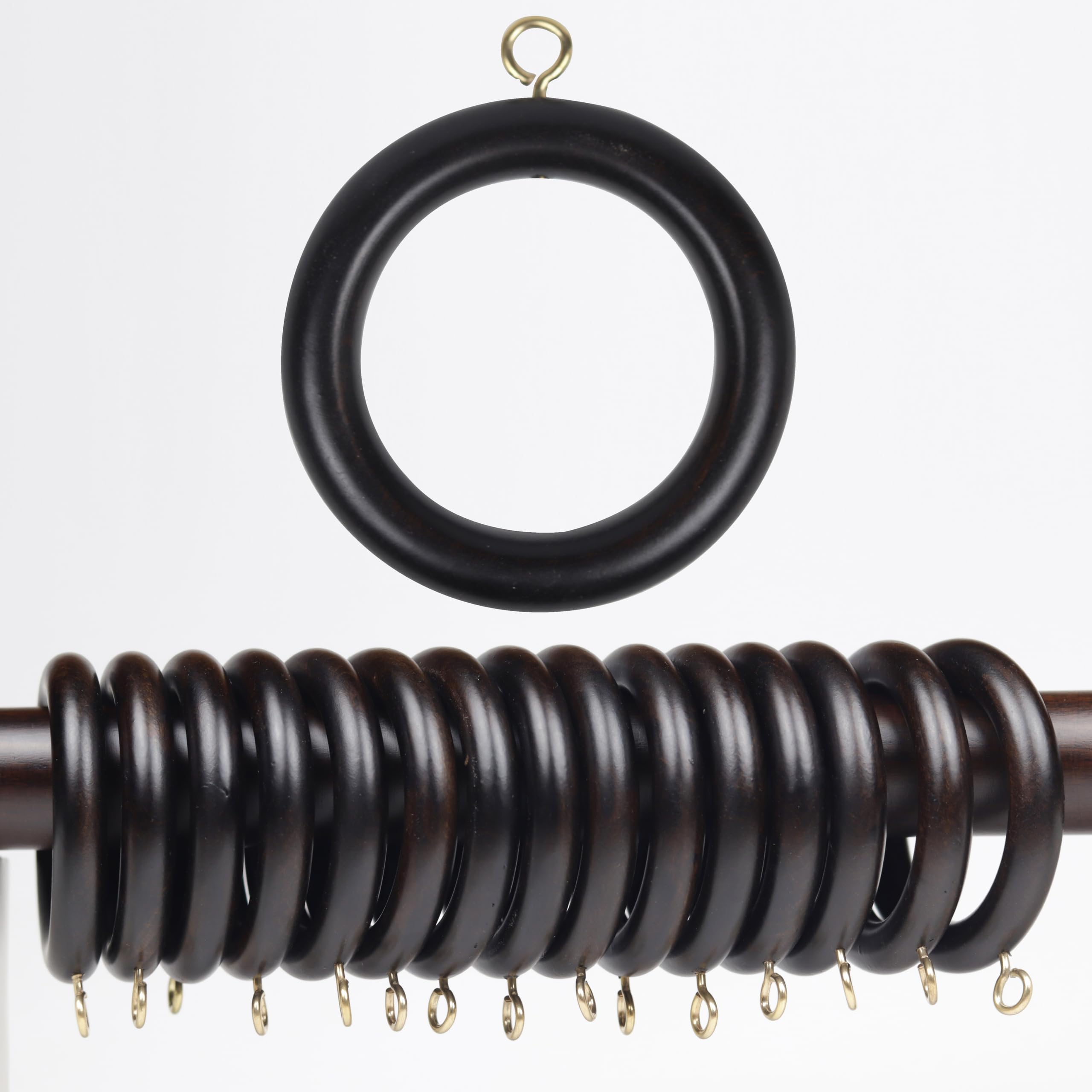 Amazon.com: Classic Wooden Curtain Rings - Set of [24] - Rustic Charm ...