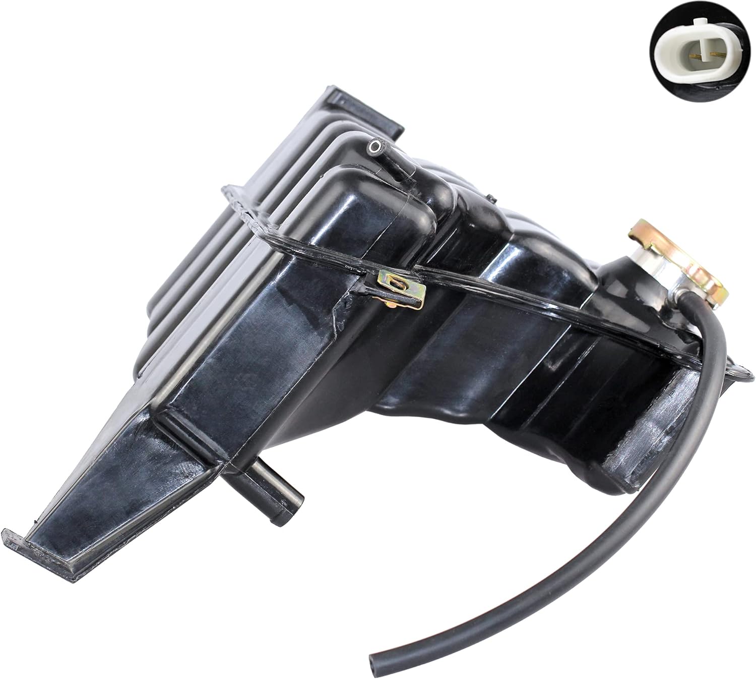 BOXI Coolant Reservoir Bottle Tank With Cap For Cadillac DeVille 1996-1999 /Eldorado 1994-2002 / Seville 1993-1997 | Replaces 19129961