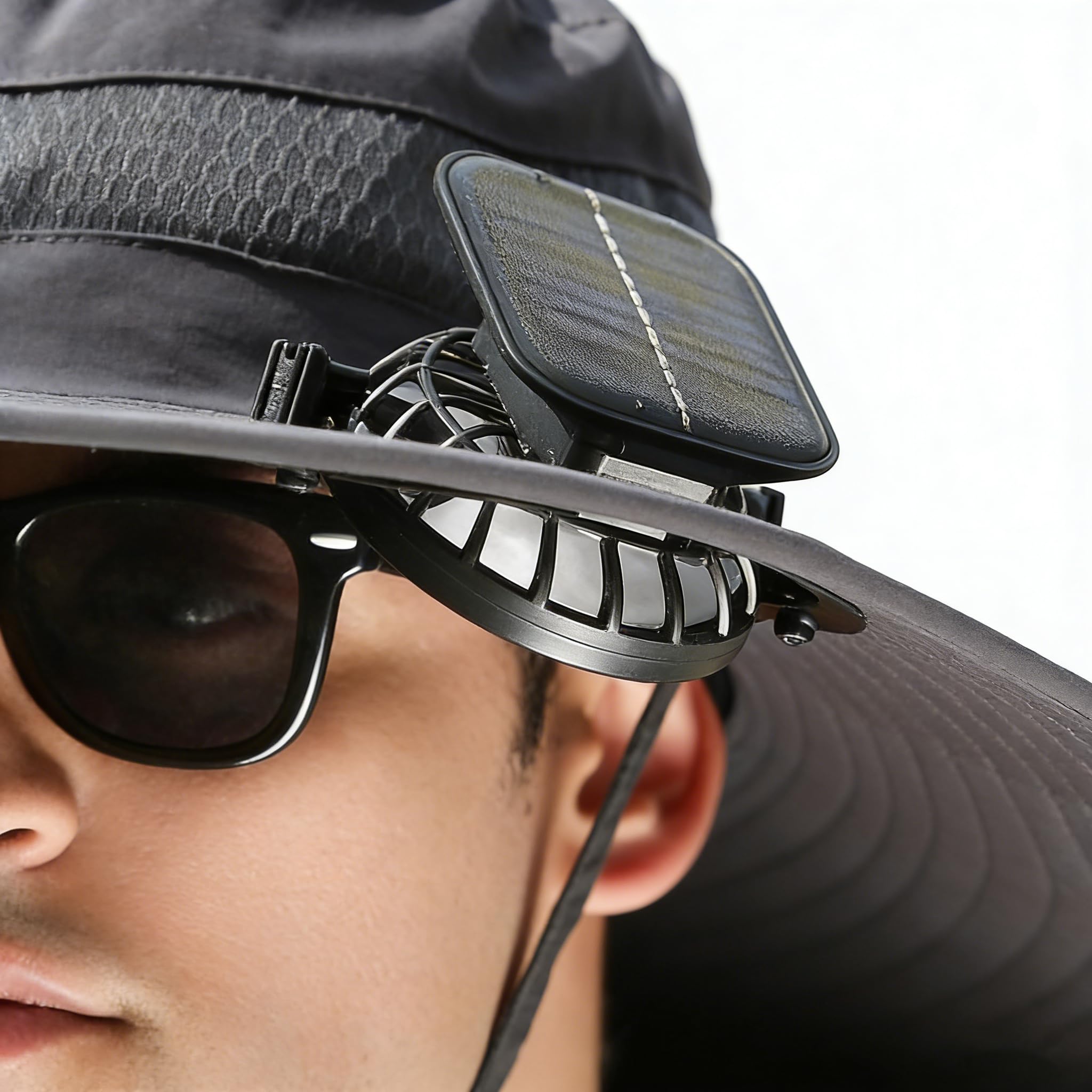 Cappello da sole a tesa larga per esterni, 2026, staccabile, con 2 ventole solari, per uomini e donne, protezione UV UPF 50+, impermeabile, per pesca, escursionismo, spiaggia, con ventilatore