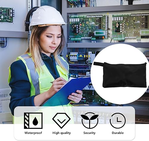 Miniatura 8 de DOITOOL Bolsa con cremallera, bolsa de lona para herramientas, bolsa de almacenamiento para herramientas de depósito bancario, bolsa de