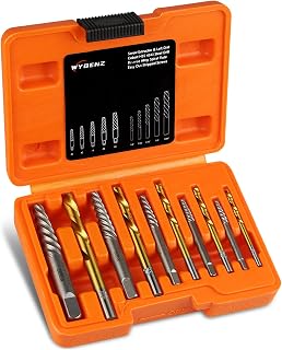 WYBENZ 14Pcs Screw Extractor Set & Left Hand Drill Bits Kit - Easy Out Broken Bolt Remover, Cobalt HSS for Stripped Screws & Bolts