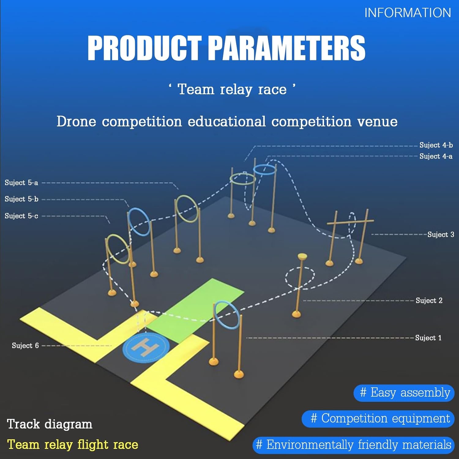 Drone Racing League, Professional RC Drone Racing Obstacle Course, Portable Game Loop Gate, for Competition FPV Racing & Model Aircraft Practice Lovers