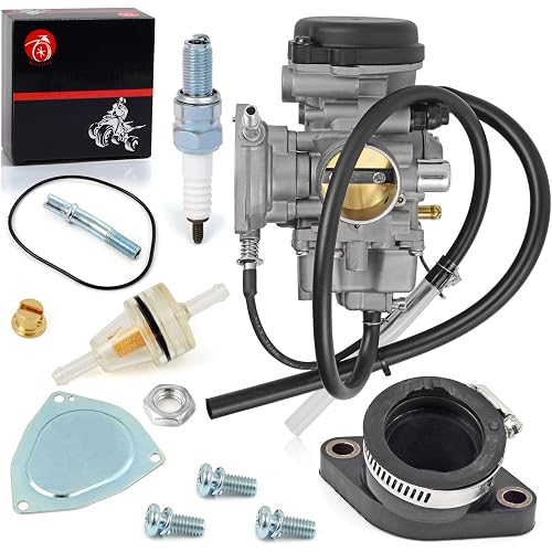 MOTO1988 Carburetor Carb & Intake Manifold Boot For YAMAHA 2007-2014 GRIZZLY 350 2004-2006 Bruin 350 2006-2009 Wolverine 350 Carb