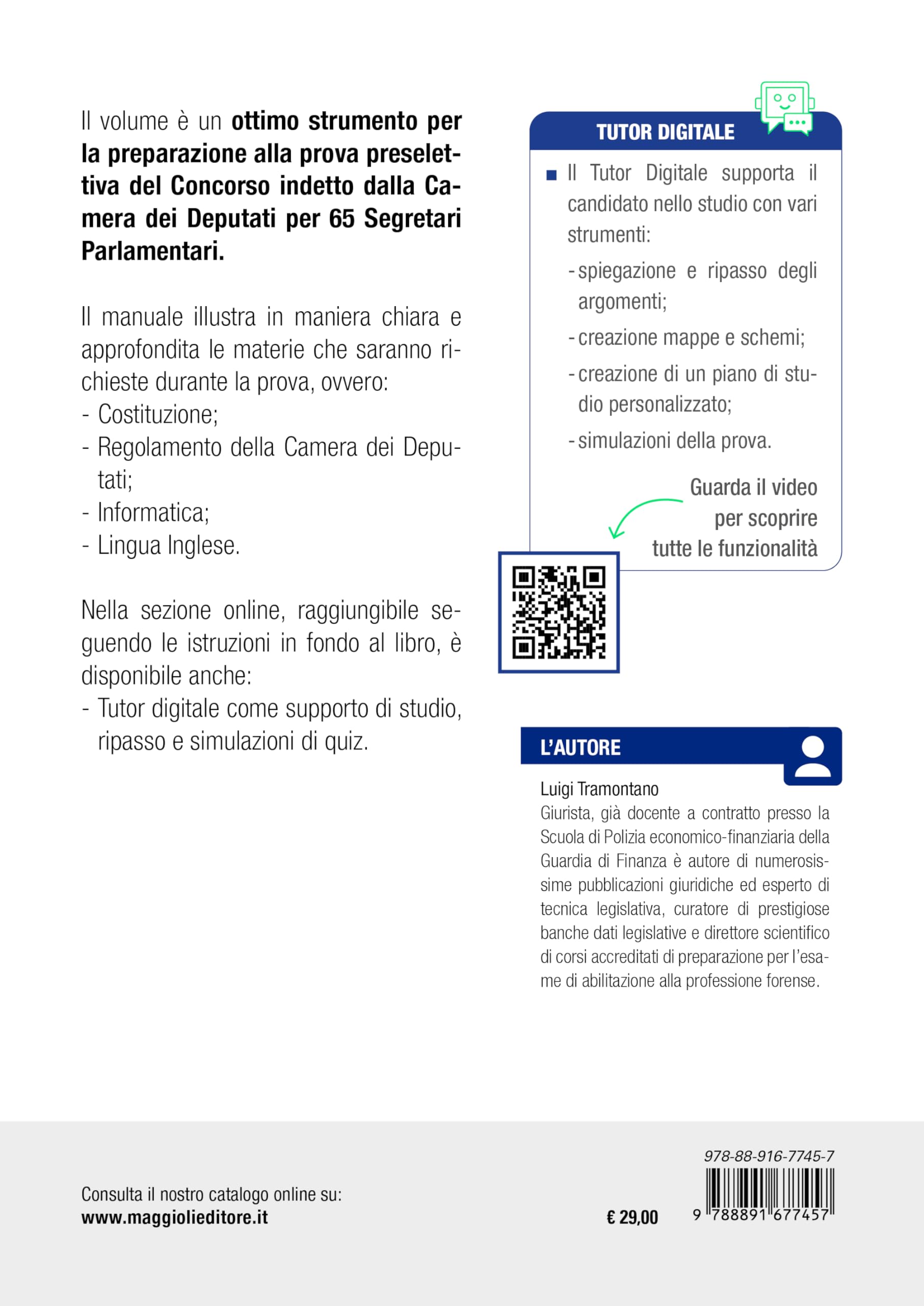 Concorso Camera dei Deputati 65 Segretari Parlamentari - Prova preselettiva con teoria e quiz