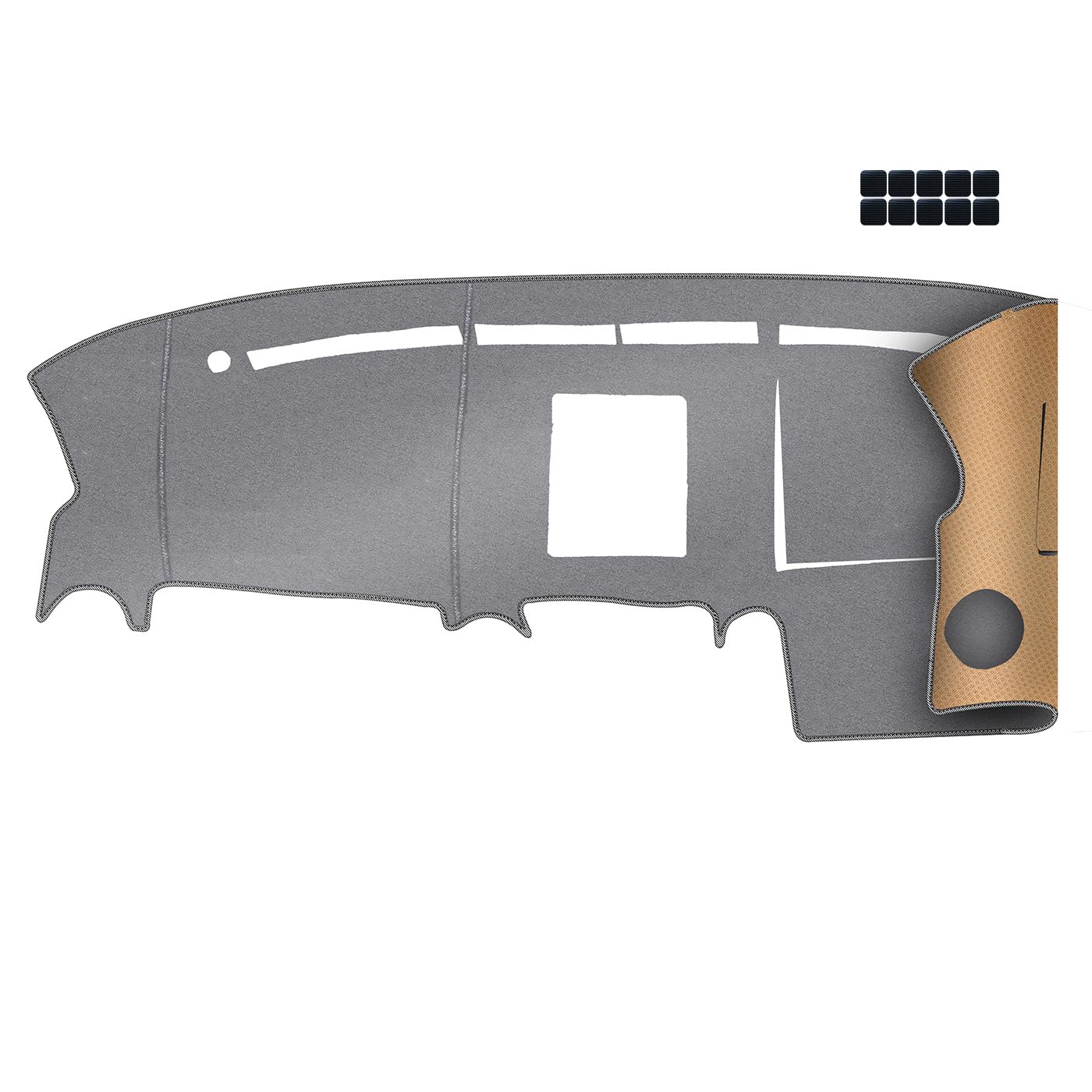 Dash Cover | Anti-Glare, Sun Protection, Dustproof, UV-Proof | Dashboard Covers Interior Car Accessories, Fit for Fo-rd F-150 2004-2008, Grey