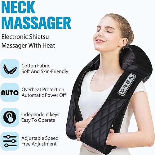 Miniatura 3 de VIKTOR JURGEN Regalos de Navidad para mujeres y hombres, masajeador Shiatsu de cuello y hombros con calor profundo de tejido para amasamiento
