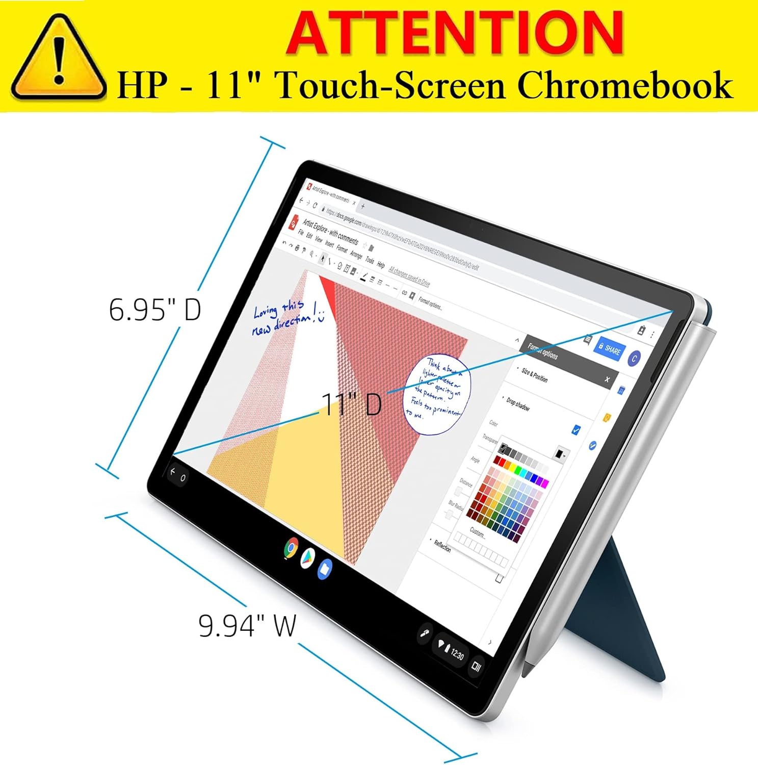 11 Touch Screen Chromebook X2 Screen Protector, Tempered Glass [ Case