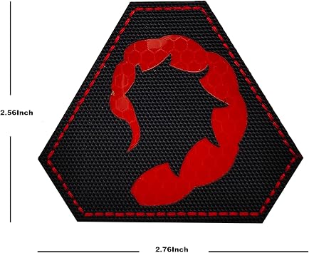 Reflective Scorpion Patch Scorpion Tail Hook and Loop Fasteners Backing Applique Patches Tactical Emblem Armband Badges