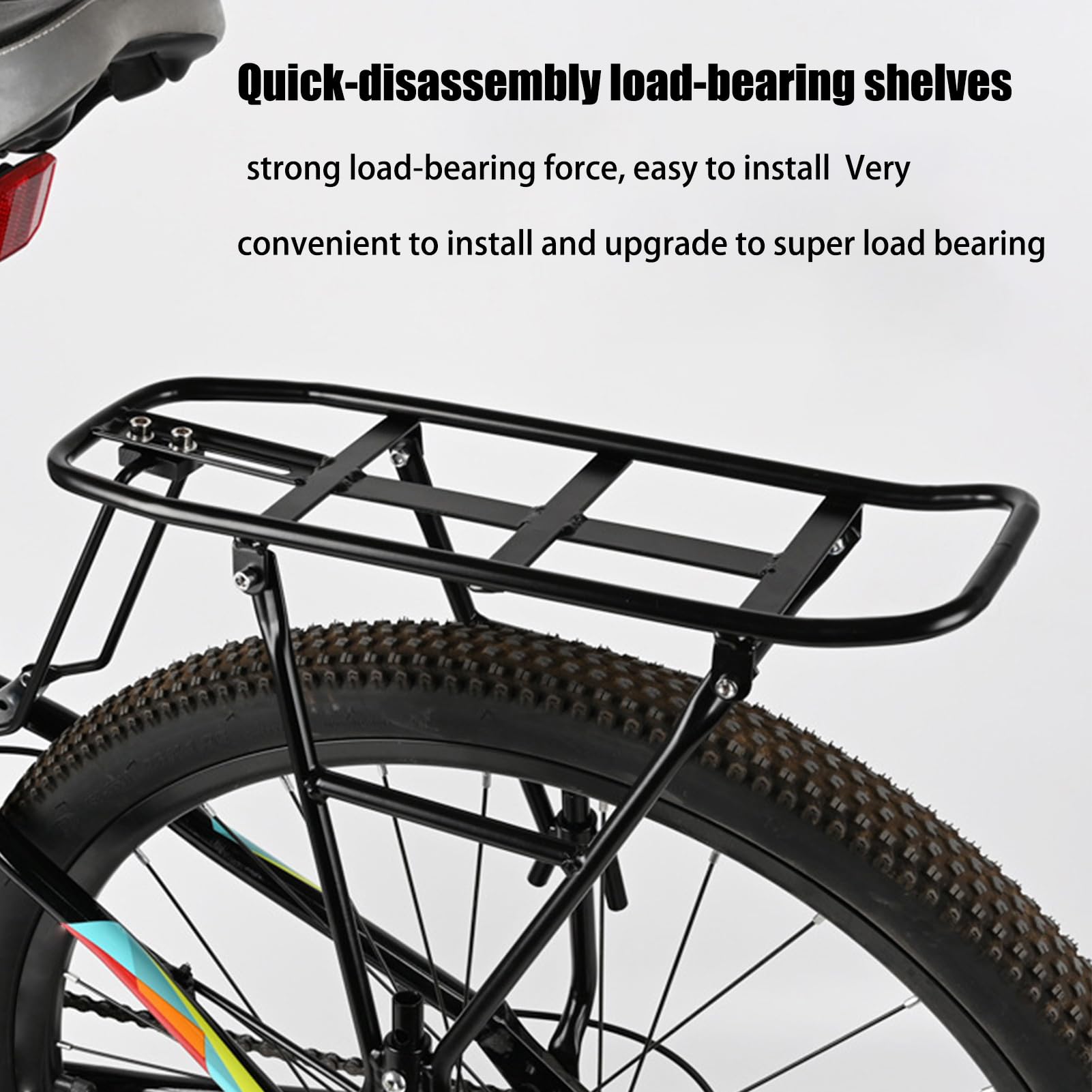 Generisch Cargo Rack Bike, gruby, szeroki tylny bagażnik rowerowy, stojak na rower typu Pannier Comfort for Commuting and Cycling Entuzjasts, Heavy Duty Bike Luggage Accessory, 35 x 15,5 cm