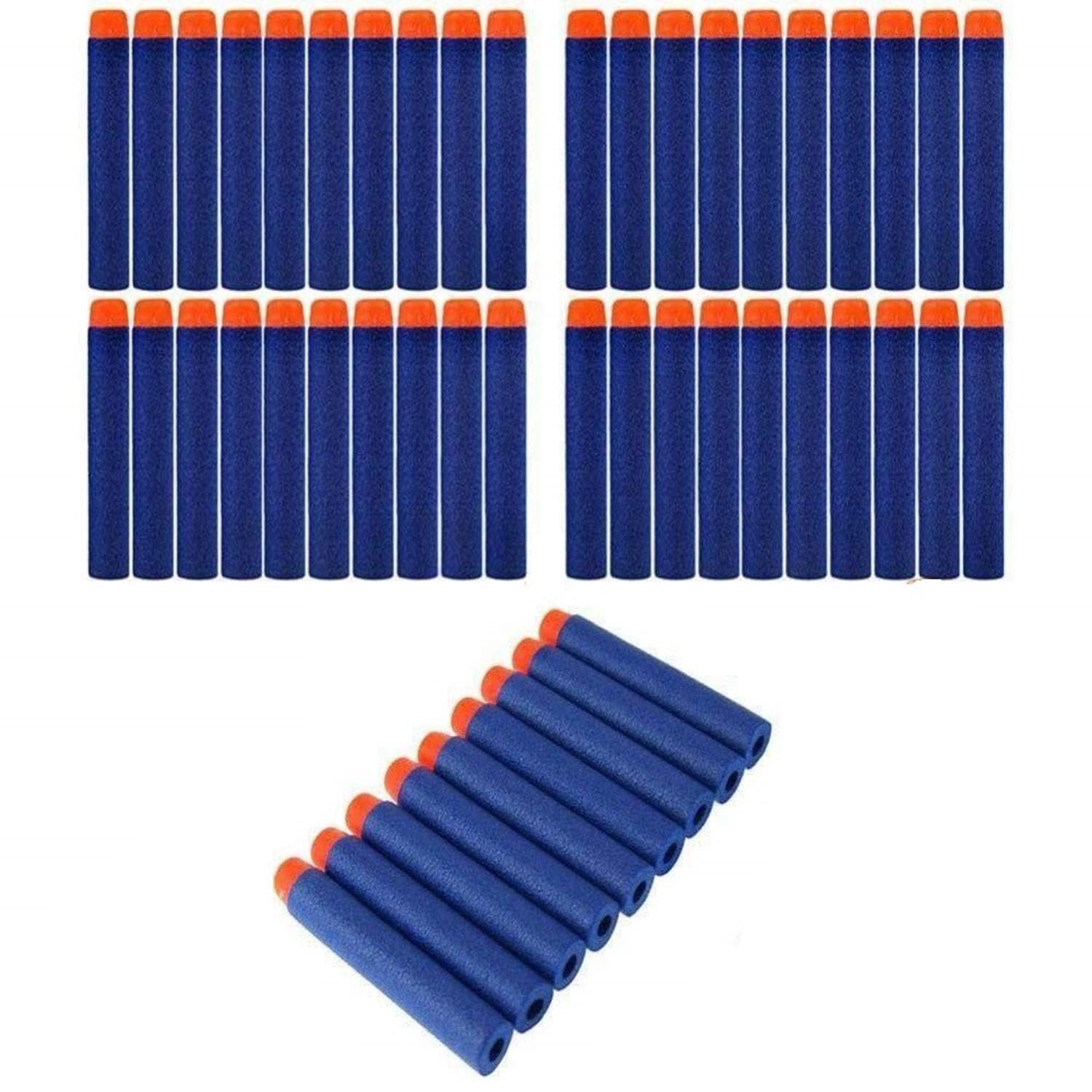 Inditradition Blaster Toy Gun Bullet Darts | Compatible with All Guns (Pack of 100) - Blue/Orange Tip