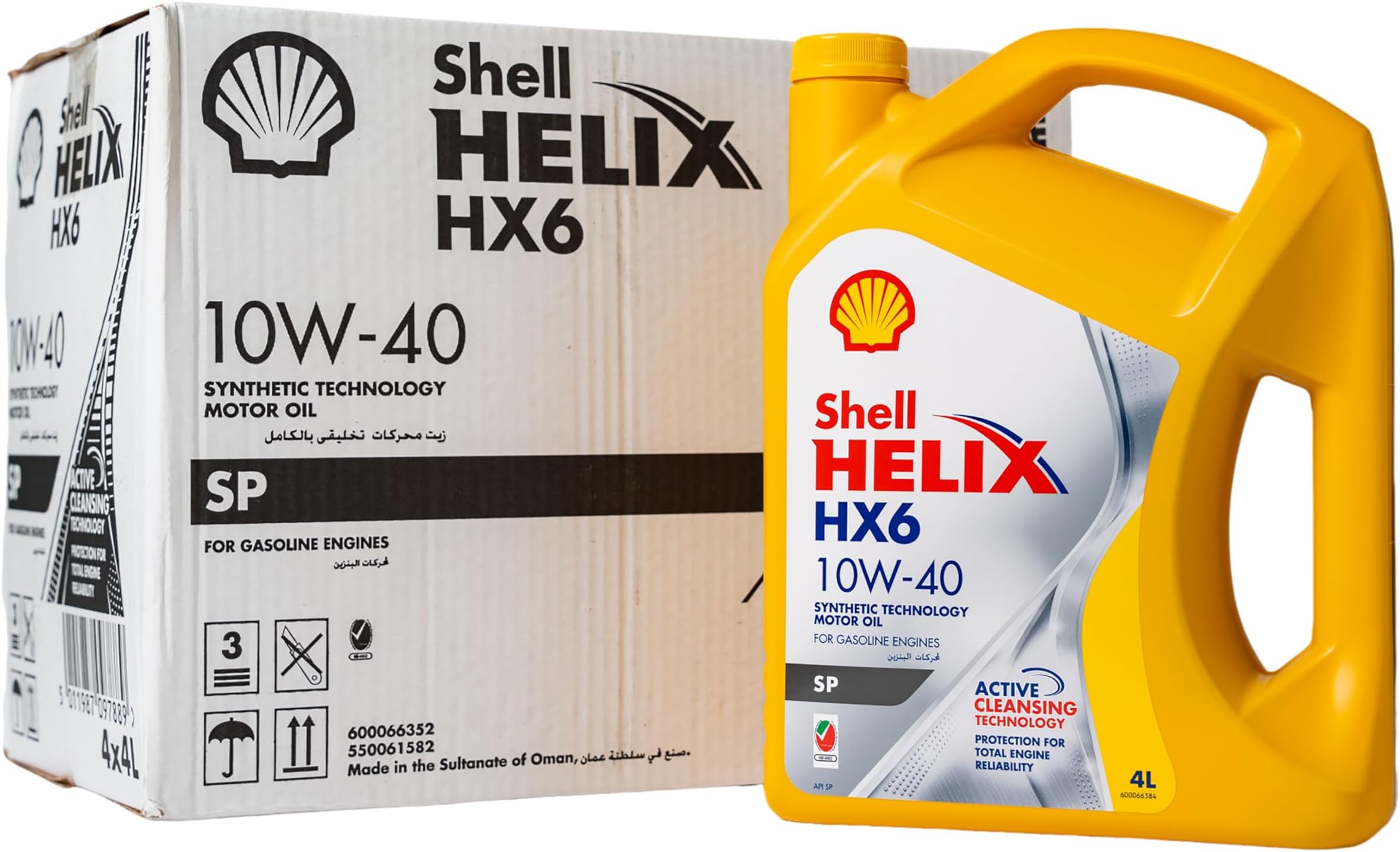 Helix HX6 10W-40 - Carton(4Liter X 4pcs) Synthetic Tectnology Motor Oil