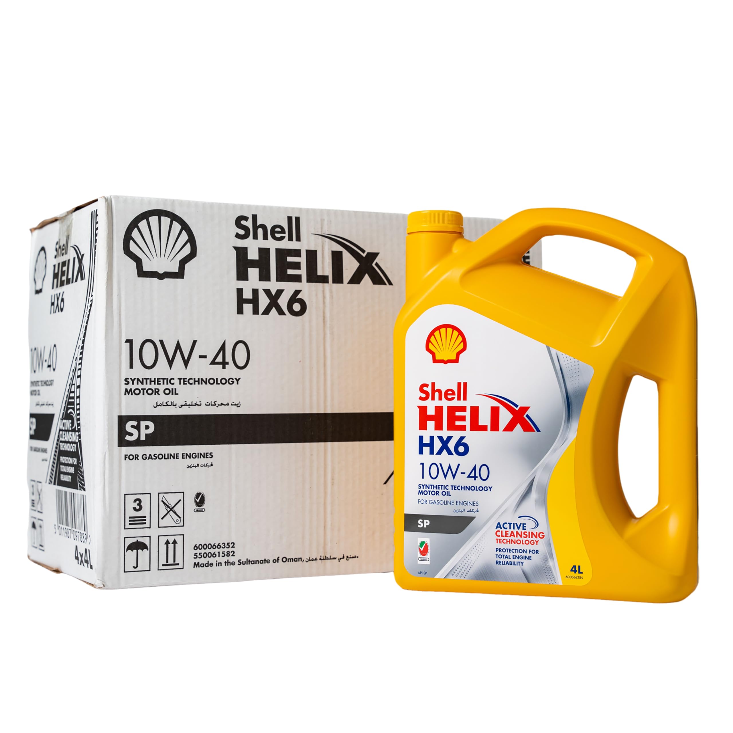 Shell Helix HX6 10W-40 - Carton(4Liter X 4pcs) Synthetic Tectnology Motor Oil