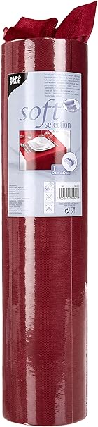 Tafellopers, stofkarakter, nonwoven soft selection plus 24 m x 40 cm bordeaux