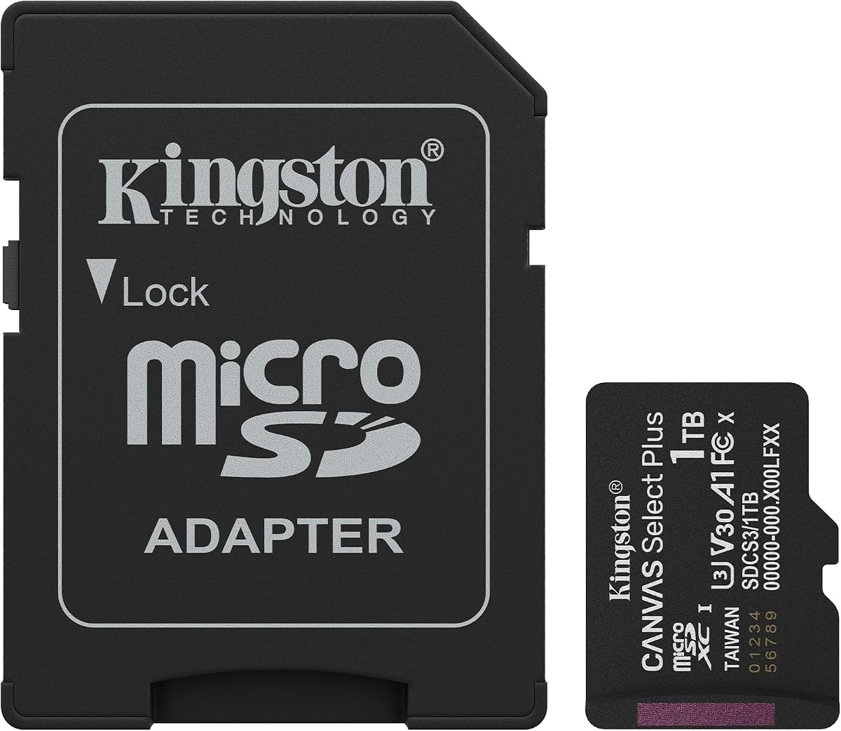 Kingston 1TB Canvas Select Plus microSD Card | Up to 150MB/s | Class 10, UHS-I, U1, V30, A1 | SDCS3/1TB