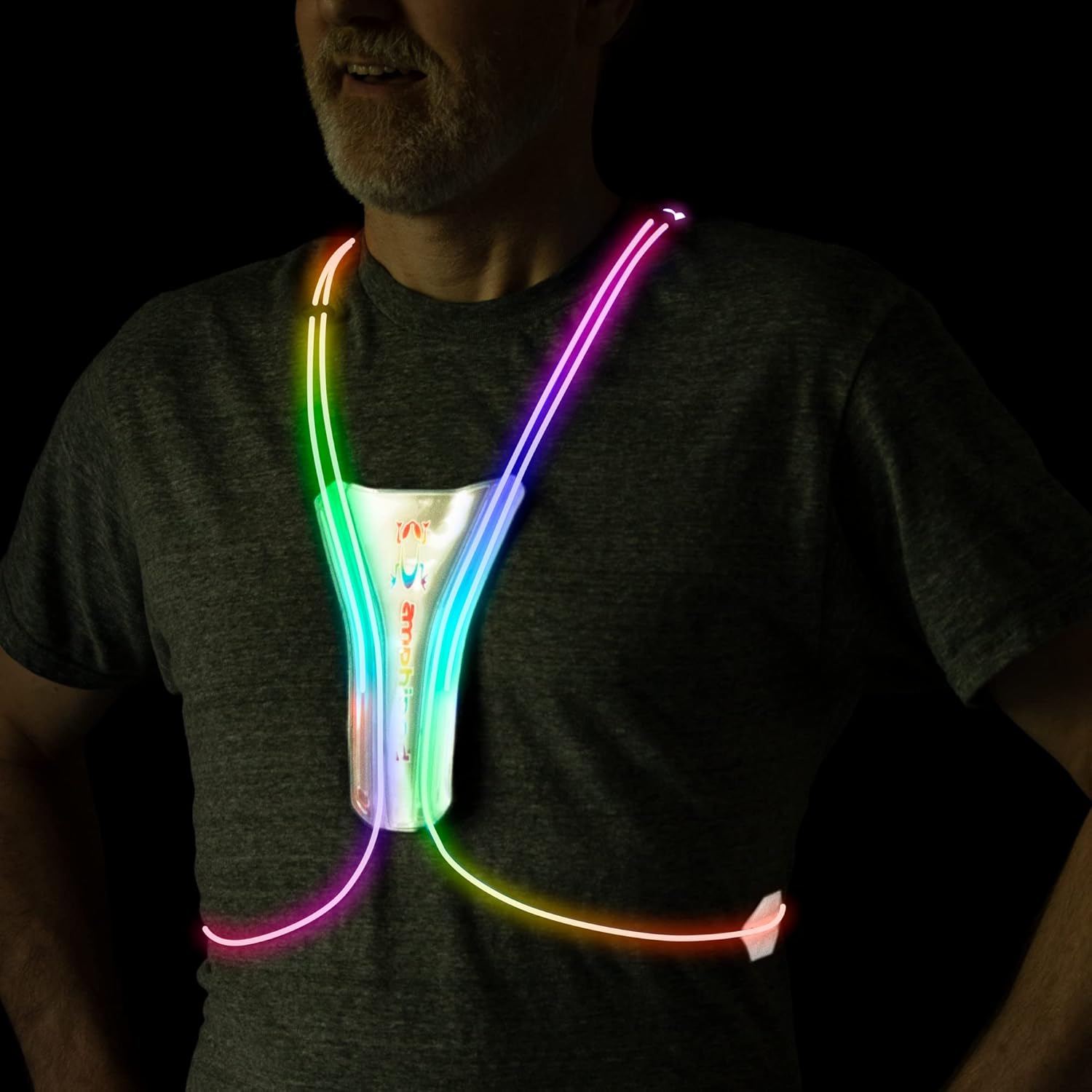 Amphipod Xinglet Optic Beam Lite™ USB Rechargeable Flashing Reflective Vest (White