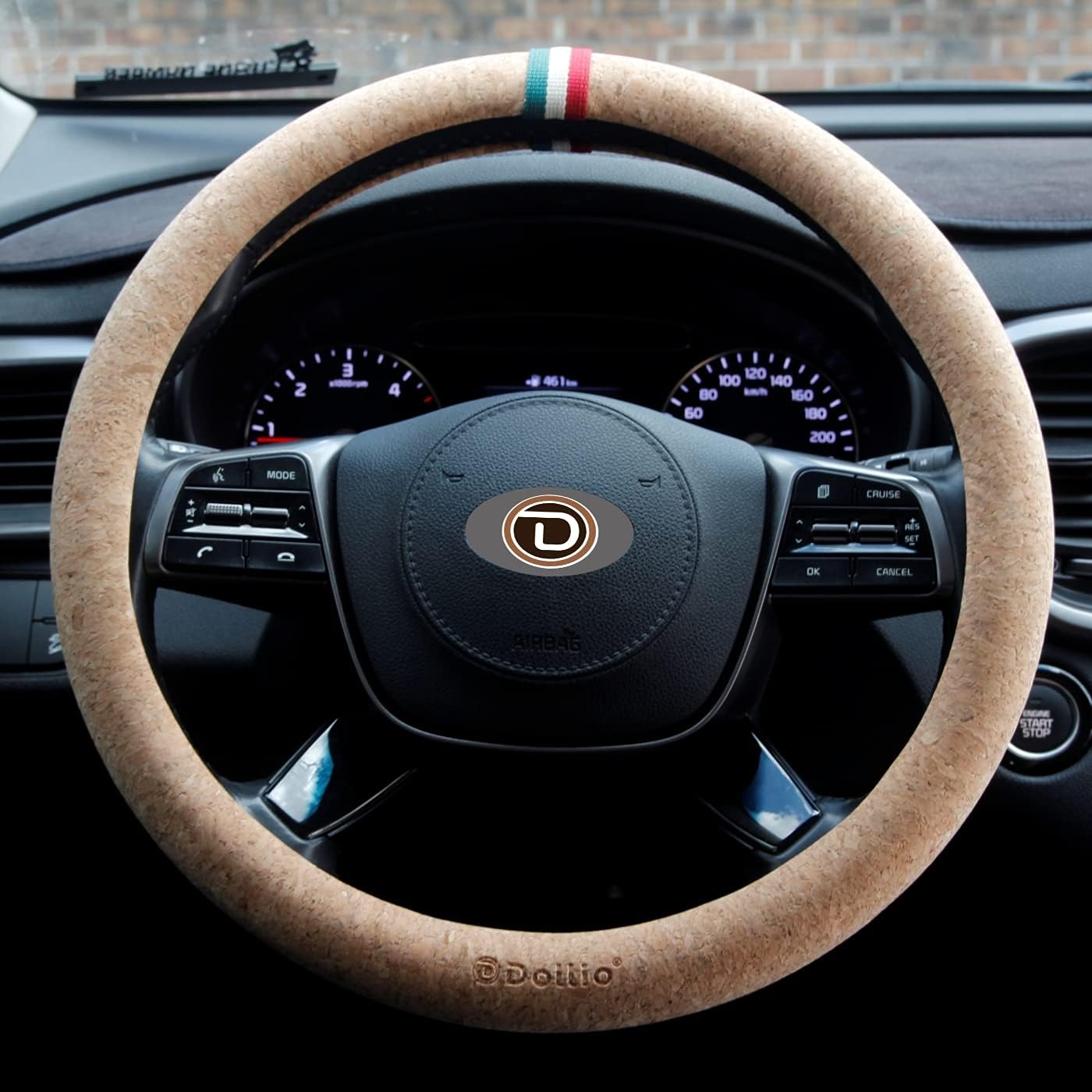 Premium Steering Wheel Cover Made of Natural Cork Fabric