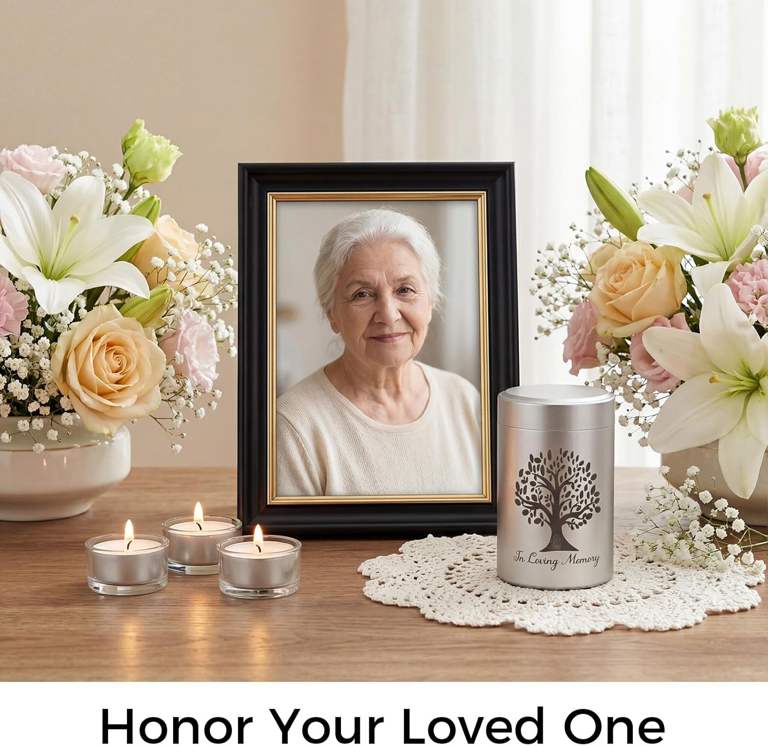 Small Cremation Urns for Set of 8 - Mini 2.7Inches Keepsake Sharing Urn for Human or Pet Ashes, Tree of Life Finish Memorial Urn, A Perfect Tribute & Gift for Families