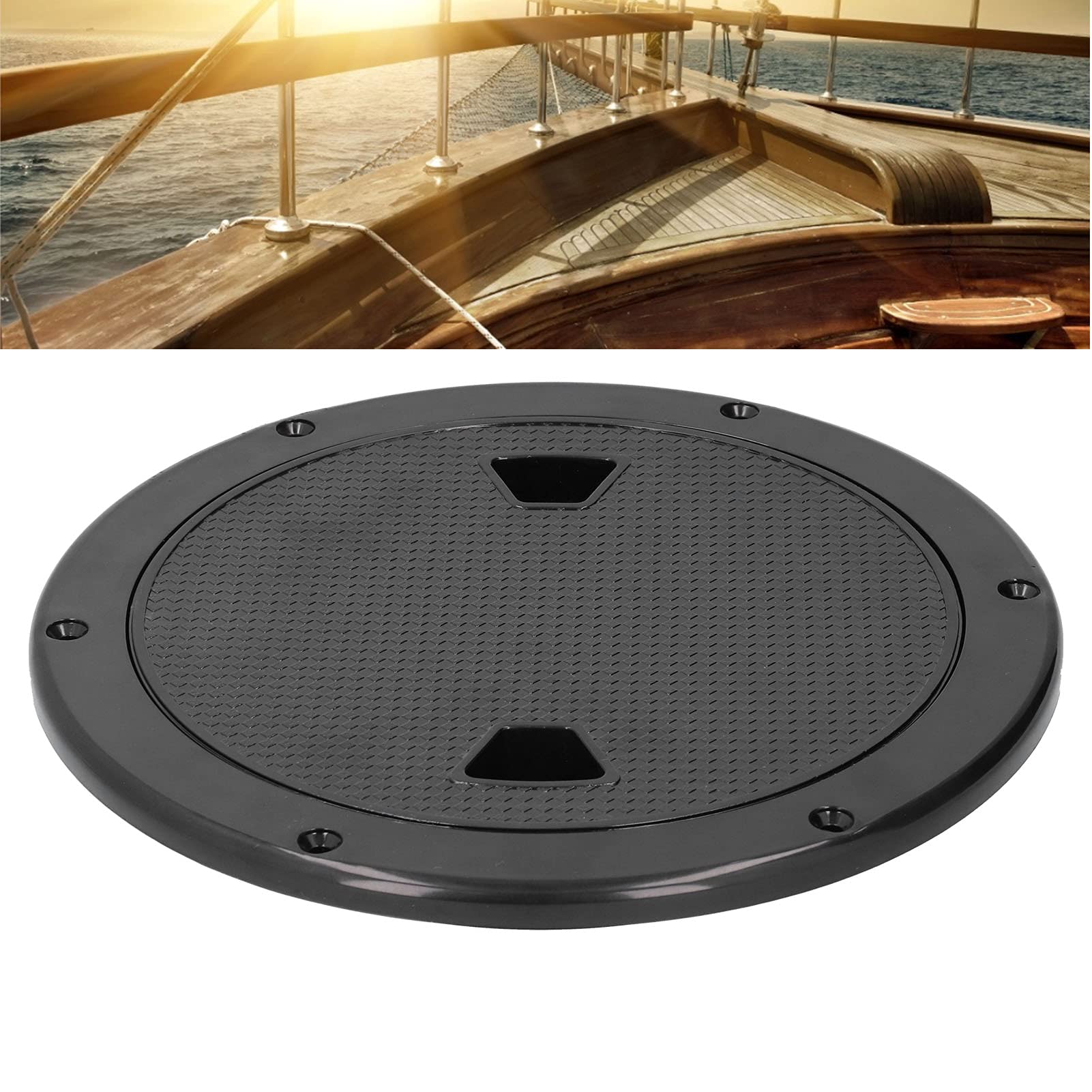 9.84in Round Deck Plate ABS Material Rugged Inspection Hatch Cover for Marine Boat RV
