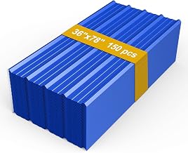 200 Pack Large Blue Metal Roofing Panels, 78" x 36" Each, 3900 Sq. Ft. Coverage, Corrugated Galvanized Steel Roof Panels for Residential, Commercial, Pergolas, Gazebos, Fencing, and Patio Roofs