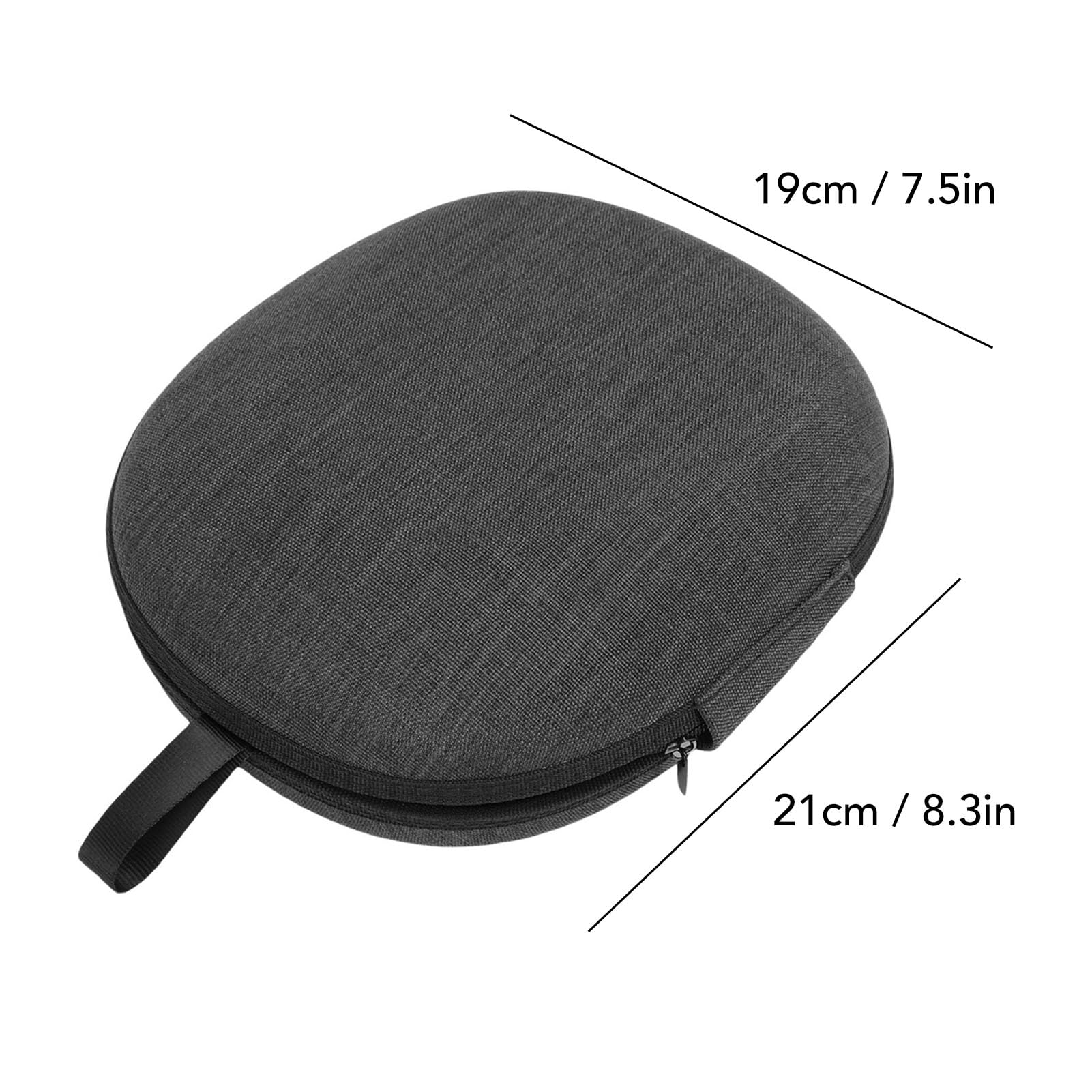 Custodia Rigida in EVA per Cuffie Wireless - Borsa da Viaggio Resistente per Cuffie con Comodo Vano Portaoggetti, Ideale per i Viaggiatori (BLACK)
