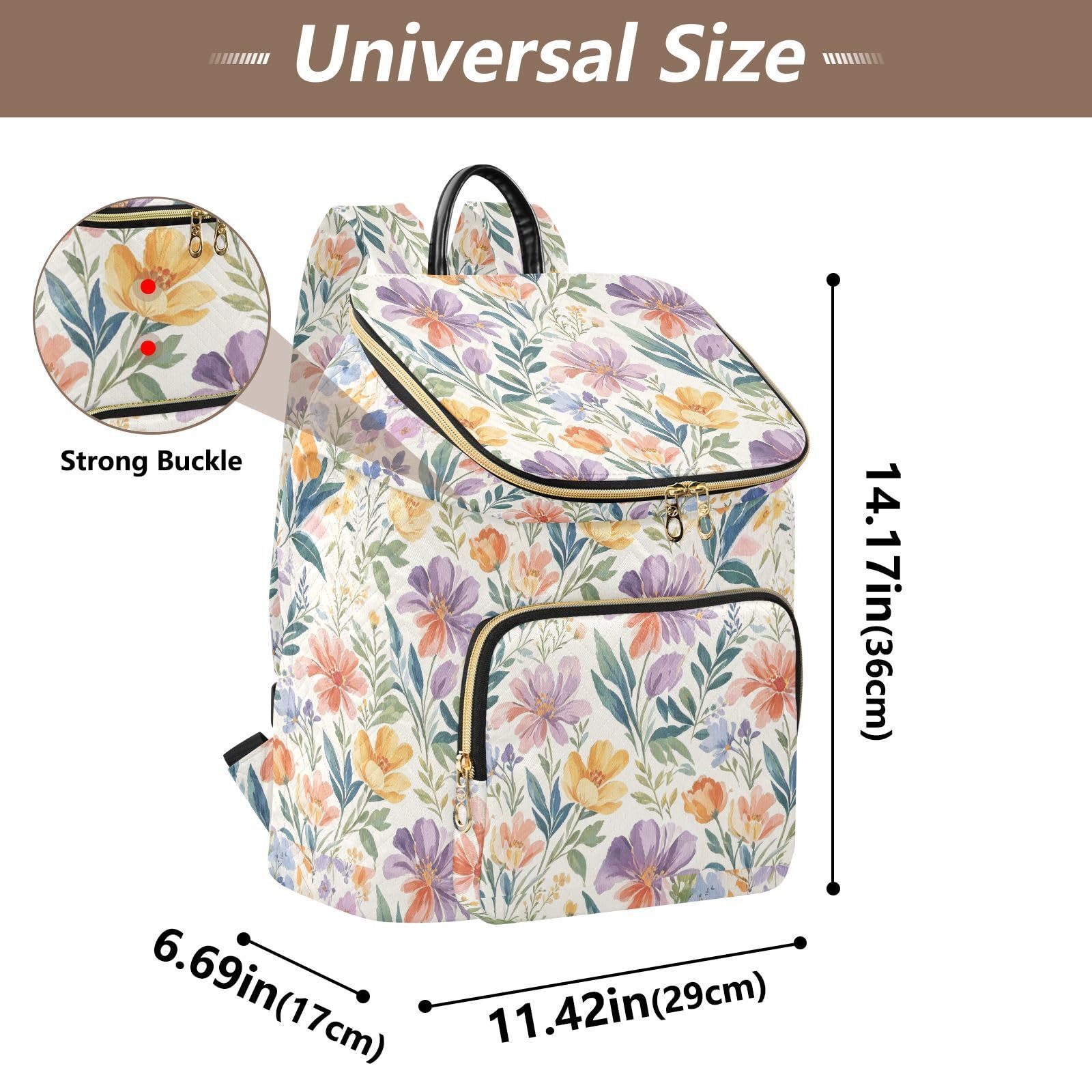 Pratico zaino da 15L per le donne leggero resistente all'usura zaino | Tessuto trapuntato resistente regolabile pacchetto multi tasche con cerniera per le signore viaggi sport gite quotidiane