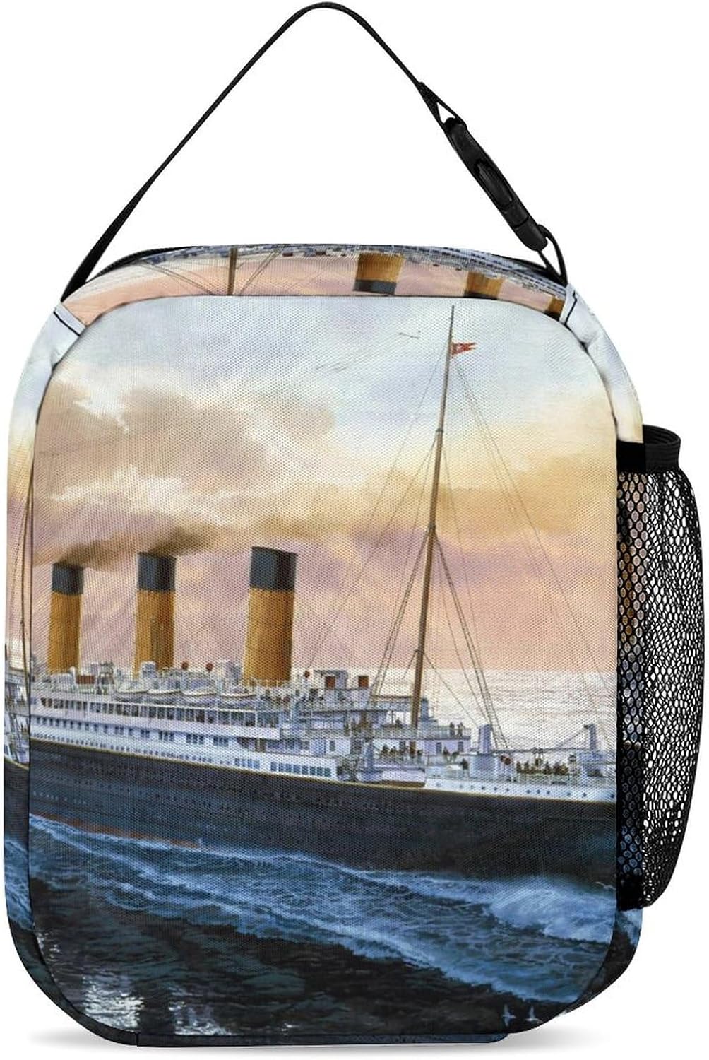 Retro Titanic Famous Old Historic 3 Piece Backpack Set Cute Travel Daypack Set with Lunch Bag Pencil Case for Men Women