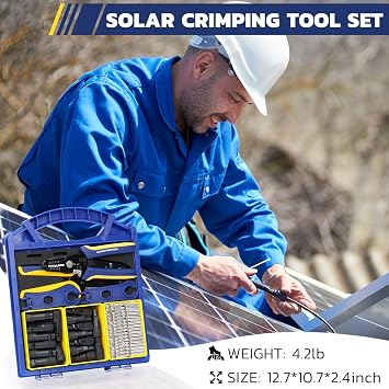 haisstronica Crimping Tool for Solar Connectors+25PCS Solar Crimping Tool Kit