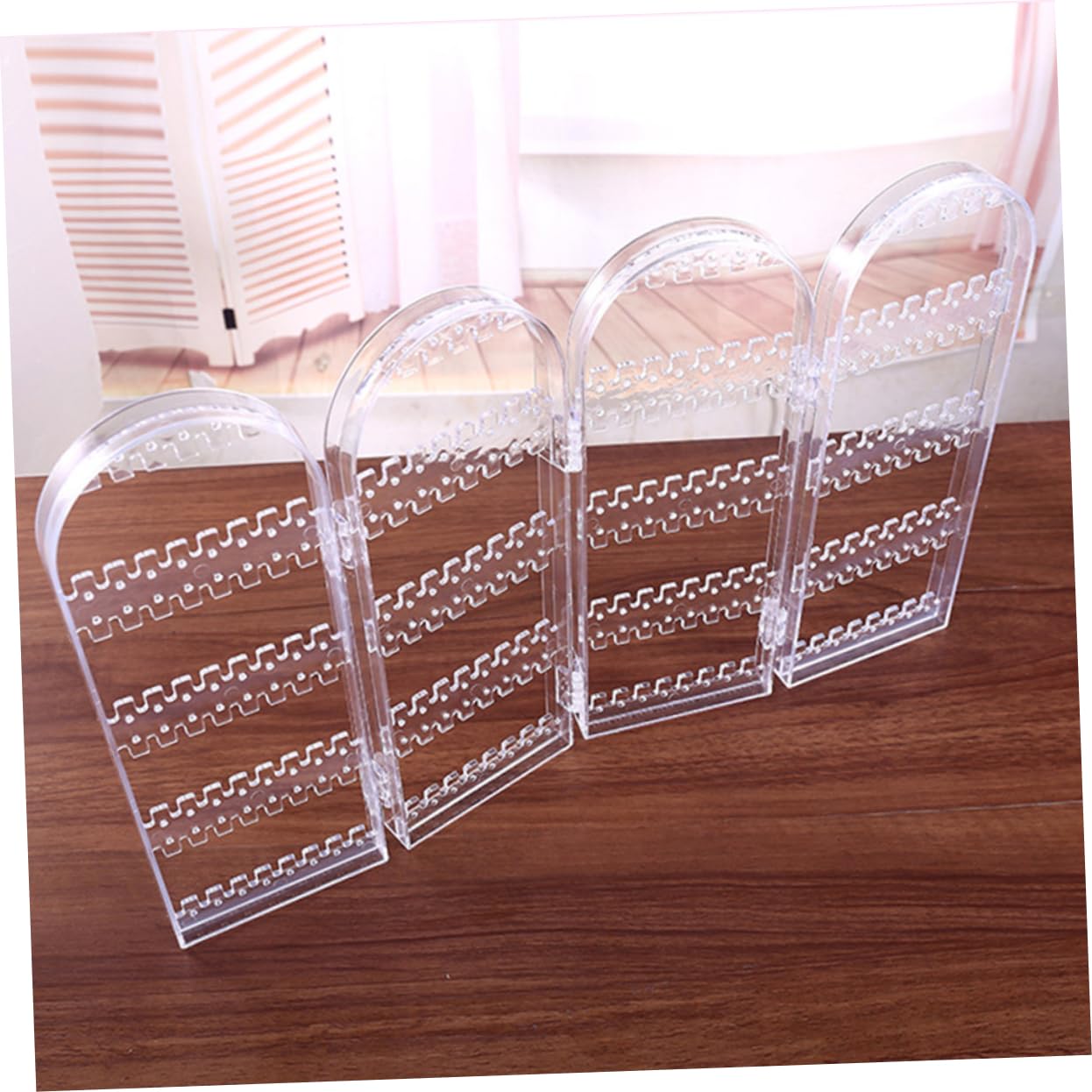 TOPBATHY Espositore per Orecchini in Plastica, 2 Pezzi, 4 Parti