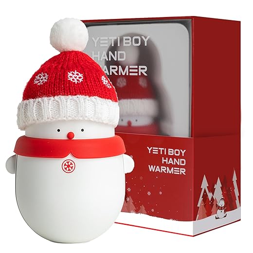 Hand Warmers Rechargeable - Snowman Electric Hand Warmer 6000mAh Powerbank Cute Handwarmers - Portable USB Hand Warmer for Christmas Outdoor Camping - Warm Gift for Men Women Kids