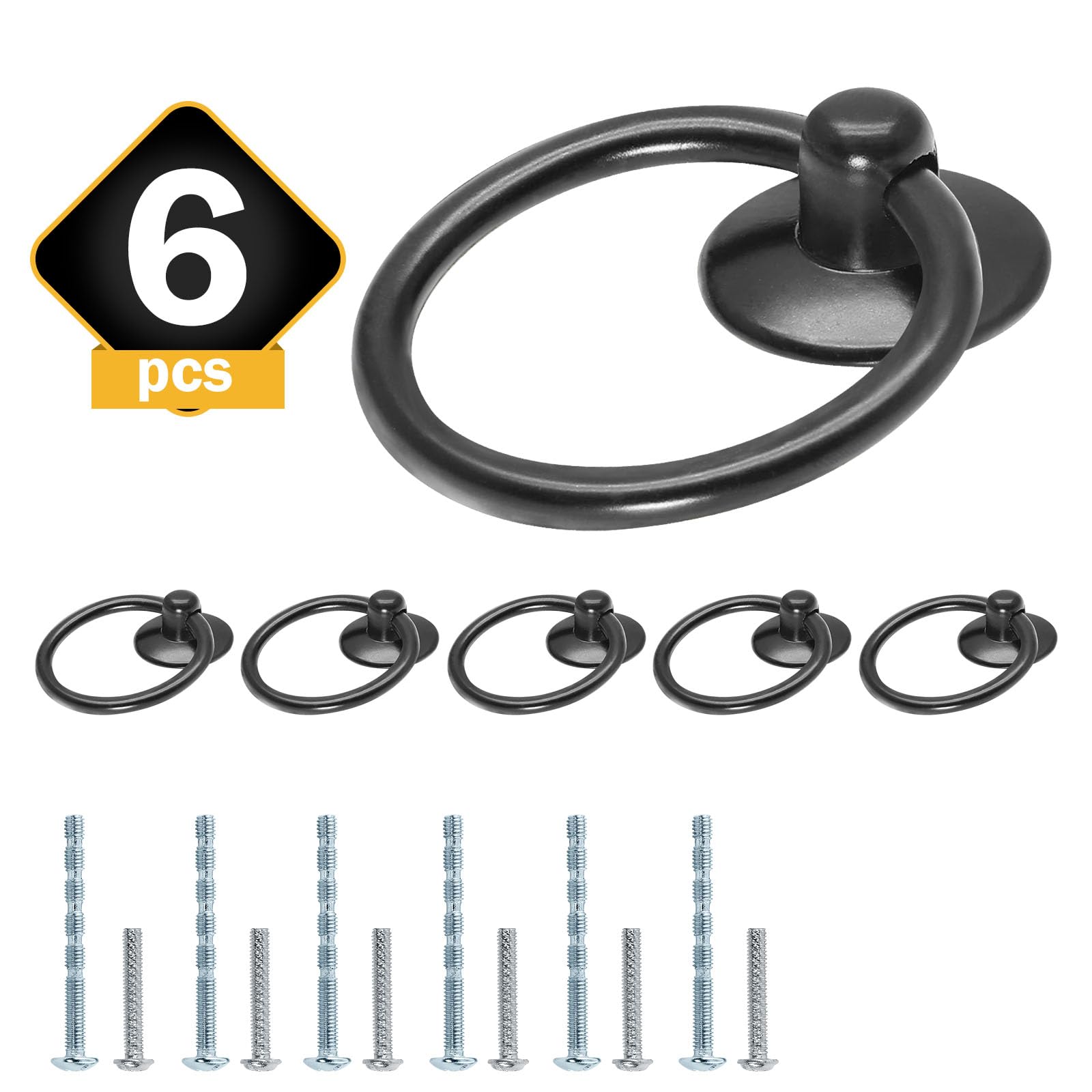 Tirador De Puerta De 13 Cm, Juego De 2 Tiradores De Armario De Metal Negro Para Cajón, Tiradores De Muebles Negros, Armarios, Puertas De Jardín Y Cobertizo (tiradores De Puerta Negros