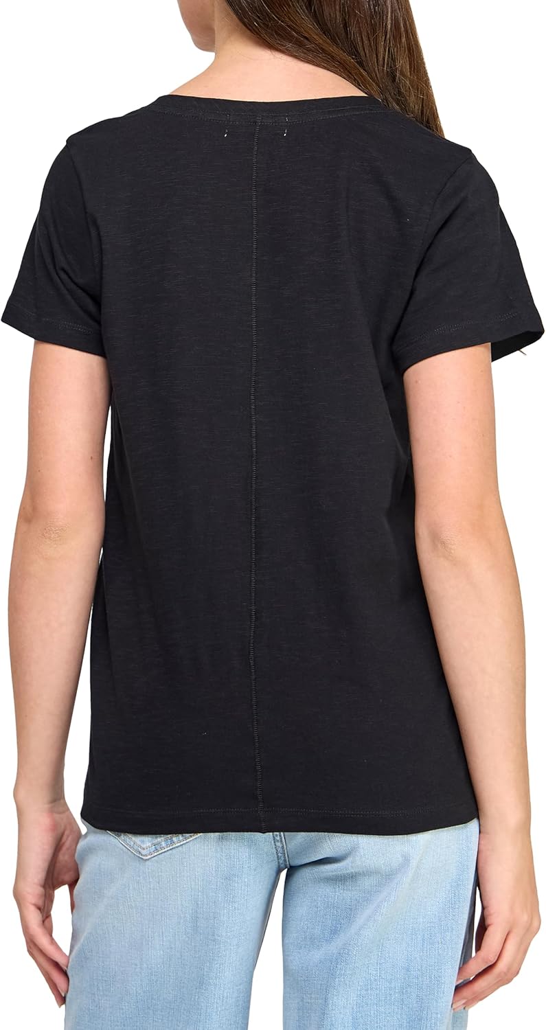 GREEN VOYAGE Women's GOTS Certified 100% Organic Cotton Slub V-Neck T Shirt Short Sleeve Tee Tops - Image 6