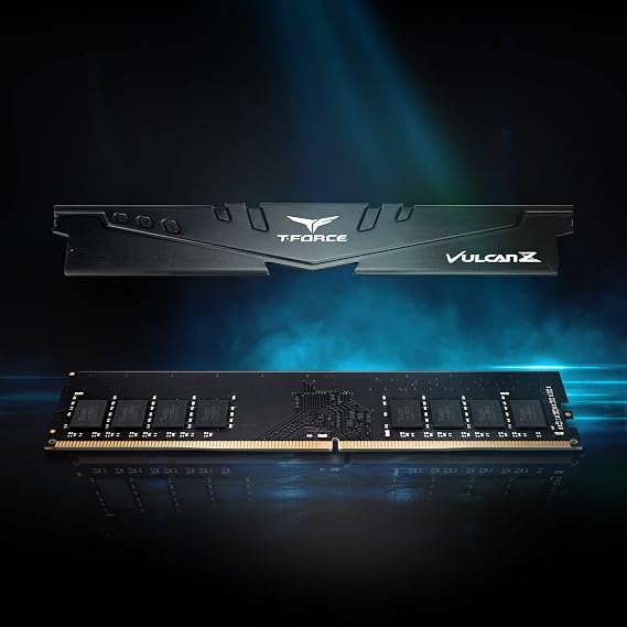 TEAMGROUP T-Force Vulcan Z DDR4 16GB Kit 2x8GB 3200MHz PC4-25600 CL16 Desktop Memory Module Ram Black TLZBD416G3200HC16FDC01