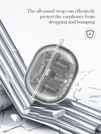 Case for SoundPEATS Capsule3 Pro Plus Wireless Earbuds,Soft Protective,Shockproof,BOVUGAC High Transparency TPU Case Cover for Capsule3 Pro+/pro with Keychain&Cleaning Kit&Lanyard-Clear