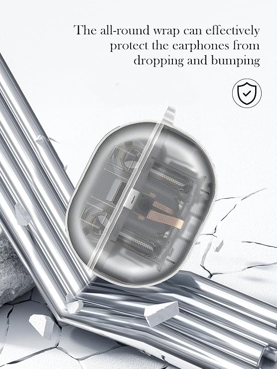 Case for SoundPEATS Capsule3 Pro Plus Wireless Earbuds,Soft Protective,Shockproof,BOVUGAC High Transparency TPU Case Cover for Capsule3 Pro+/pro with Keychain&Cleaning Kit&Lanyard-Clear