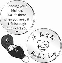 WTOPP Pocket Hug Gift,Send A Hug In The Post Gift,Thinking Of You Gifts,Pocket Hug Token,Good Luck For Starting School