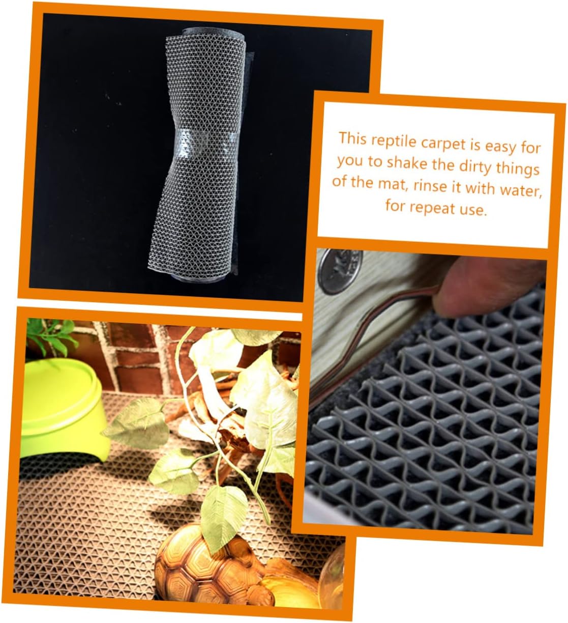 Reptile Carpet Pad for Tank Bearded Dragon Enclosure Tortoise Bedding Snake Bedding Reusable Easy to Clean