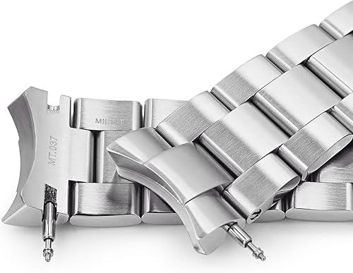 Miniatura 4 de Pulsera de reloj Super-O Boyer de 0.787 in para SEIKO de tamaño mediano Diver SKX023, cepillado