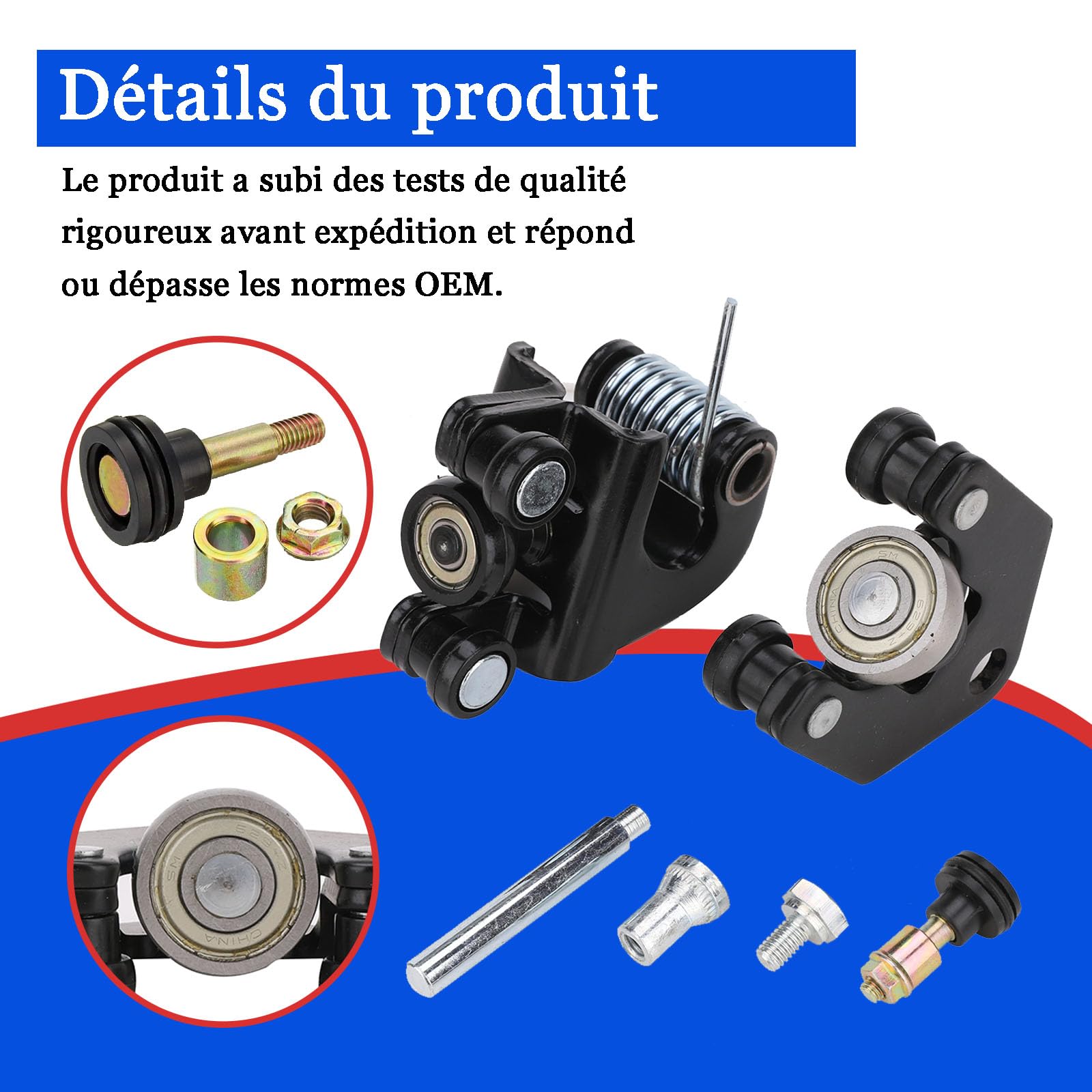 3 Roulettes Porte Latérale Coulissante (Haut, Milieu, Bas) Kit 7700352379 8200080754 7700352498 820080743 Compatible pour Renault Master 2 Opel Movano A Nissan Interstar (1997-2010)