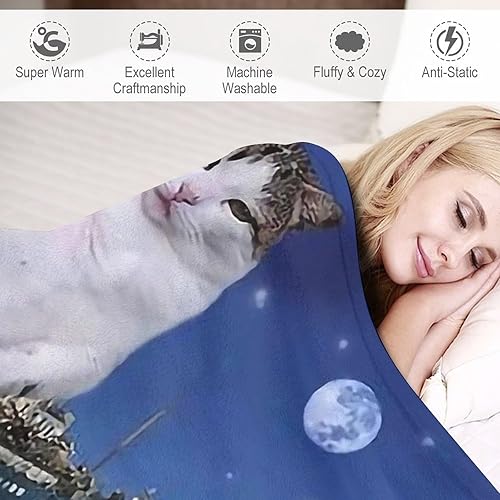 Miniatura 4 de Manta de franela suave The Titanic Sinking Fat Cats para cama y sofá (50 x 60 pulgadas)