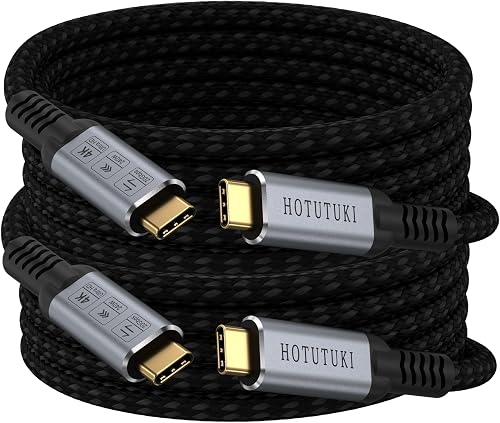 HOTUTUKI USB-c Long Cables 10ft 2Pack Compatible with Thunderbolt 4/3,USB C 3.2 