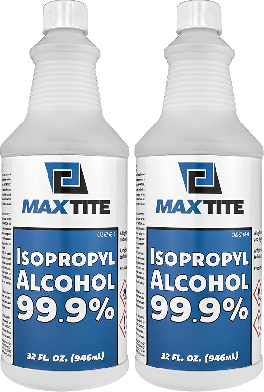 MaxTite alcohol isopropílico 99,9% (32 oz) (paquete de 2)