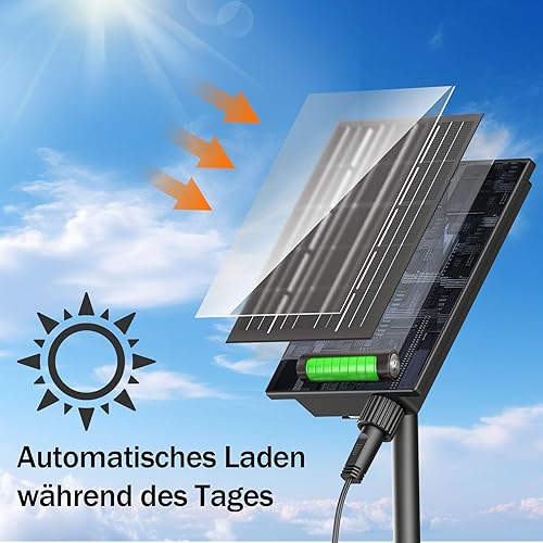 Vista 7 de SOLARBABY Luces Solares de Navidad al Aire Libre, Cadena de Luces de 142 pies con 400 LED Blancas para Exterior con Control Remoto, 19 Modos Blanco