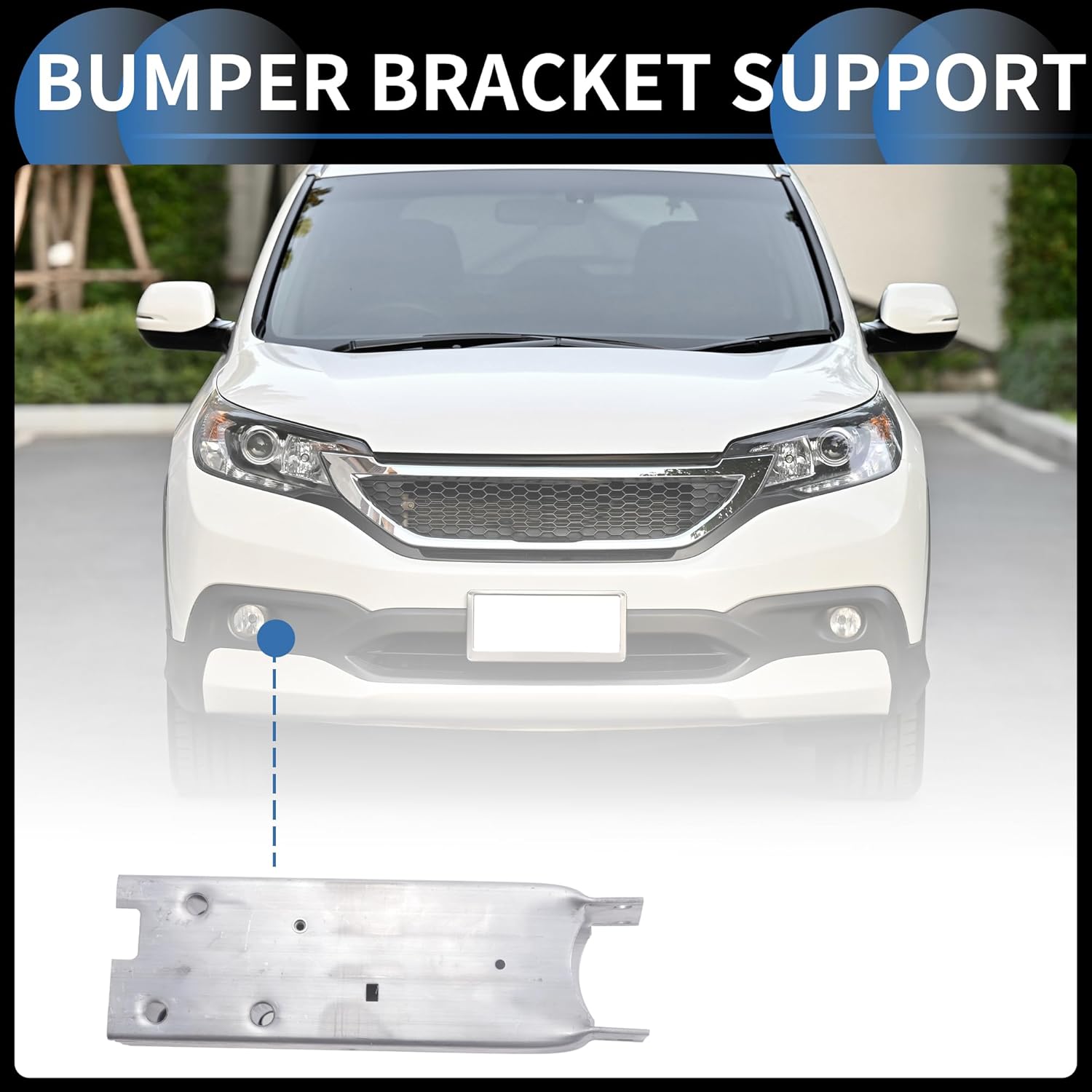 Bumper Support Bracket, Right Side Front Bumper Retainer Bracket Hold Mount No.51647274660 for BMW X4 2015-2018 Aluminum Silver Tone, 1 Pc